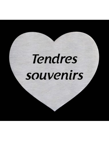 COEUR AVEC TEXTE DECOUPE TENDRES SOUVENIRS