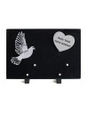 PLAQUE GRANIT NOIR 20X30CM DECOR INOX