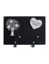 PLAQUE GRANIT NOIR 20X30CM DECOR INOX