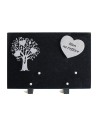 PLAQUE GRANIT NOIR 20X30CM DECOR INOX