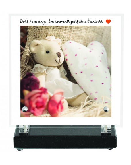 PLAQUE ENFANT IMPRIMEE CARRE 18X18