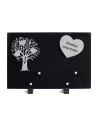 PLAQUE GRANIT NOIR 20X30CM DECOR INOX