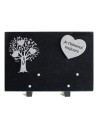 PLAQUE GRANIT NOIR 20X30CM DECOR INOX