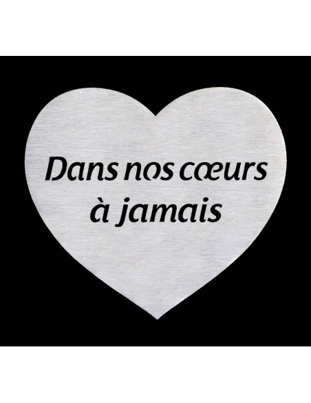 LOT DE 12 COEURS AVEC TEXTE DECOUPE + 1 PRESENTOIR OFFERT