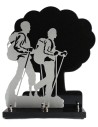 PLAQUE GRANIT 31X37CM DECOR INOX 