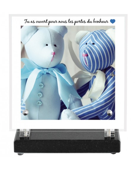 PLAQUE ENFANT IMPRIMEE CARRE 18X18