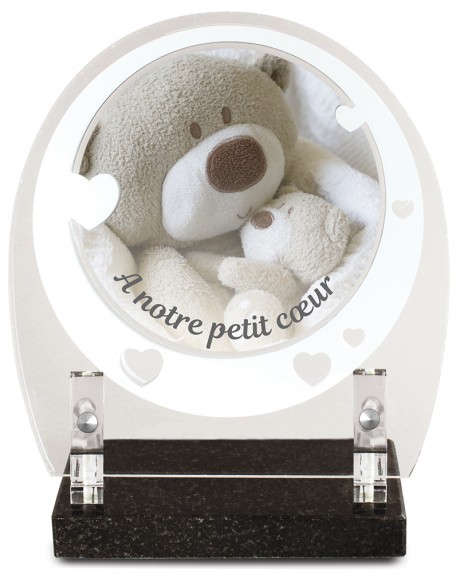 PLAQUE ENFANT IMPRIMEE RONDE 19X20