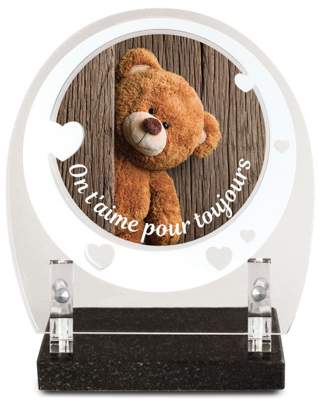 PLAQUE ENFANT IMPRIMEE RONDE 19X20