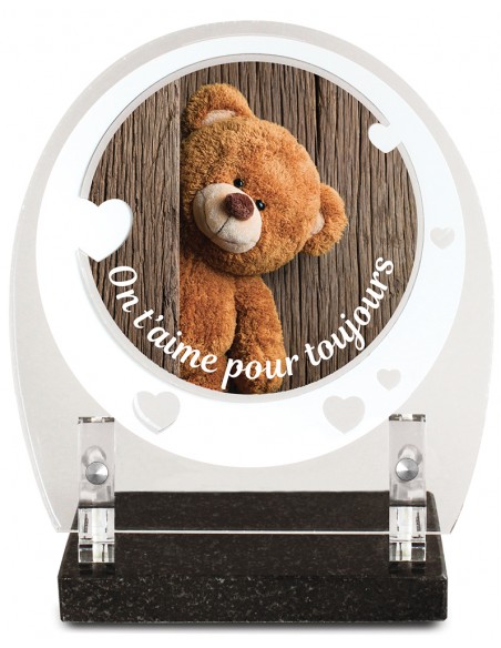 PLAQUE ENFANT IMPRIMEE RONDE 19X20