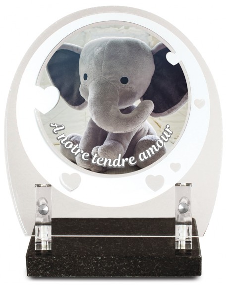 PLAQUE ENFANT IMPRIMEE RONDE 19X20