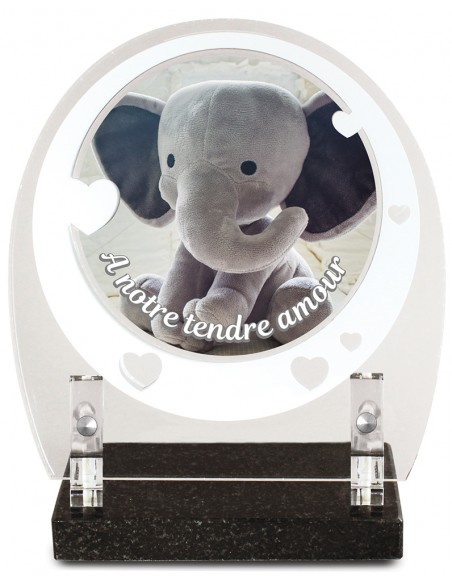 PLAQUE ENFANT IMPRIMEE RONDE 19X20