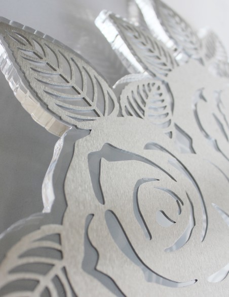 ROSES INOX 49X67 FORMAT XXL DOUBLE ALTU INCOLORE 5 INTERS