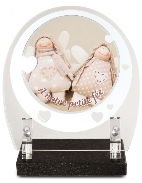 PLAQUE ENFANT IMPRIMEE RONDE 19X20
