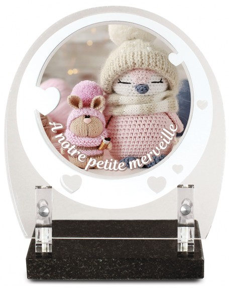 PLAQUE ENFANT IMPRIMEE RONDE 19X20