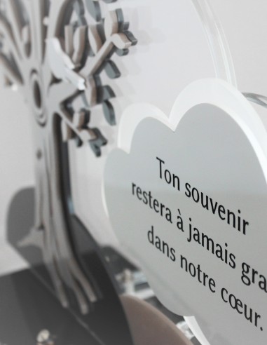 PLAQUE ALTU 32X38CM ARBRE & NUAGE TEXTE