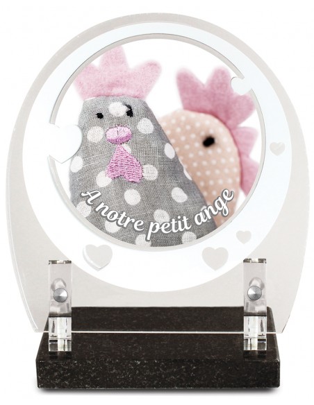PLAQUE ENFANT IMPRIMEE RONDE 19X20