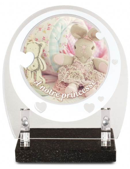 PLAQUE ENFANT IMPRIMEE RONDE 19X20