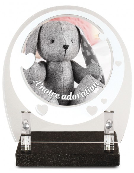 PLAQUE ENFANT IMPRIMEE RONDE 19X20