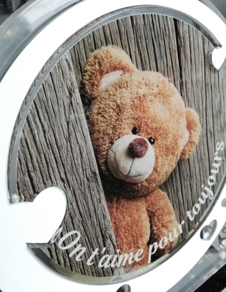 PLAQUE ENFANT IMPRIMEE RONDE 19X20