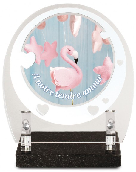 PLAQUE ENFANT IMPRIMEE RONDE 19X20