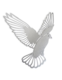 COLOMBE EN VOL INOX BROSSE...