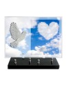 PLAQUE IMPRIMEE 25X35 + MOTIF INOX COLOMBE
