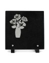 PLAQUE GRANIT 20X20CM MOTIF INOX