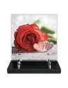 PLAQUE IMPRIMEE 21X21 FLEURS