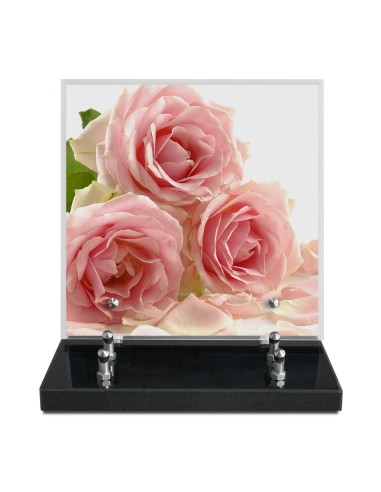 PLAQUE IMPRIMEE 21X21 FLEURS