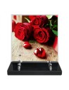 PLAQUE IMPRIMEE 21X21 FLEURS