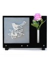 PLAQUE GRANIT GRES CERAME 25X35CM DECOR INOX