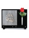 PLAQUE GRANIT GRES CERAME 25X35CM DECOR INOX