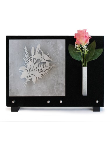 PLAQUE GRANIT GRES CERAME 25X35CM DECOR INOX