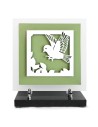 PLAQUE EN GRES CERAME + MOTIF INOX 24X24CM 