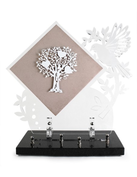 PLAQUE EN GRES CERAME + MOTIF INOX 35X39CM 