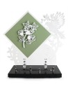 PLAQUE EN GRES CERAME + MOTIF INOX 35X39CM 