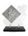 PLAQUE EN GRES CERAME + MOTIF INOX 35X39CM 