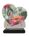 PLAQUE IMPRIMEE DOUBLE CŒUR 23X24 PAYASAGE NATURE