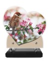 PLAQUE IMPRIMEE DOUBLE CŒUR 23X24 PAYASAGE NATURE
