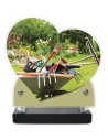 PLAQUE IMPRIMEE DOUBLE CŒUR 18X19 SPORTS LOISIRS