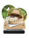 PLAQUE IMPRIMEE DOUBLE CŒUR 18X19 SPORTS LOISIRS