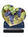 PLAQUE IMPRIMEE DOUBLE CŒUR 18X19 VIGNE