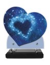 PLAQUE IMPRIMEE DOUBLE CŒUR 23X24 AMOUR/ENFANT/RELIGION