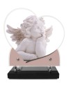PLAQUE IMPRIMEE DOUBLE CŒUR 23X24 AMOUR/ENFANT/RELIGION
