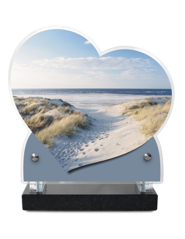 PLAQUE IMPRIMEE DOUBLE CŒUR 18X19 MER