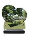 PLAQUE IMPRIMEE DOUBLE CŒUR 18X19 FORETS/RIVIERES