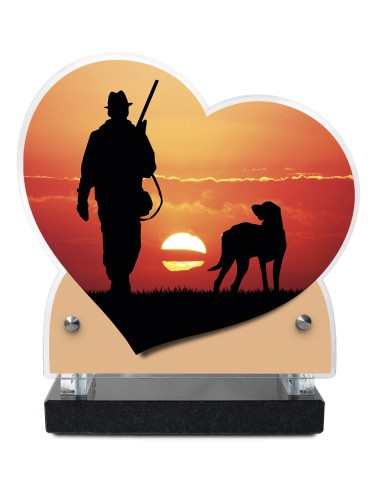 PLAQUE IMPRIMEE DOUBLE CŒUR 18X19...