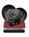 PLAQUE IMPRIMEE DOUBLE CŒUR 18X19 FLEURS