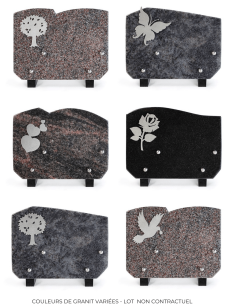 LOT DE 6 PLAQUES GRANIT...