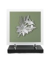 PLAQUE EN GRES CERAME + MOTIF INOX 24X24CM LYS